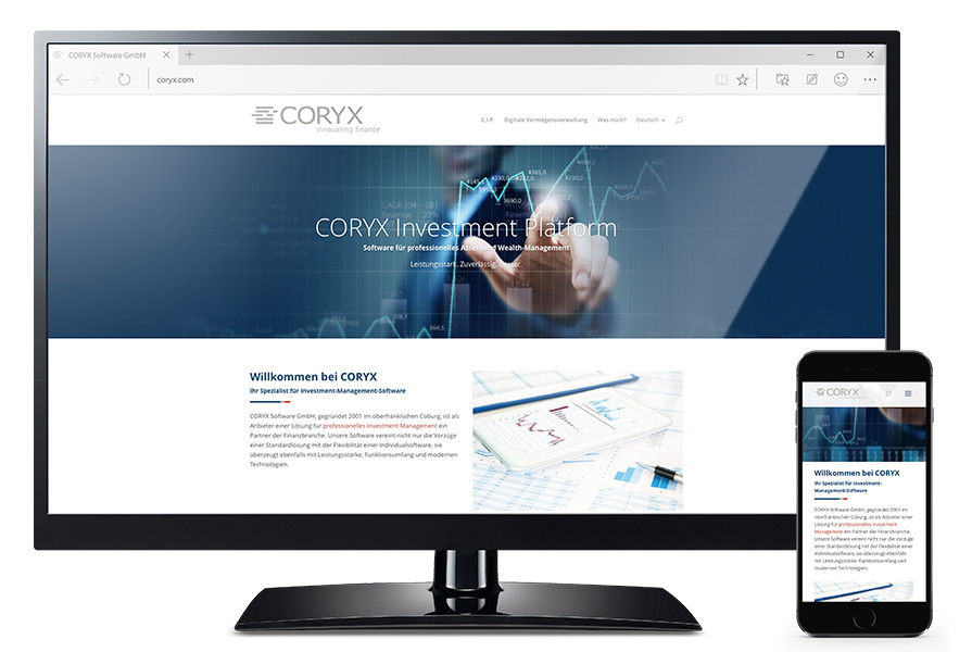 CORYX Software GmbH – Internetauftritt und PR