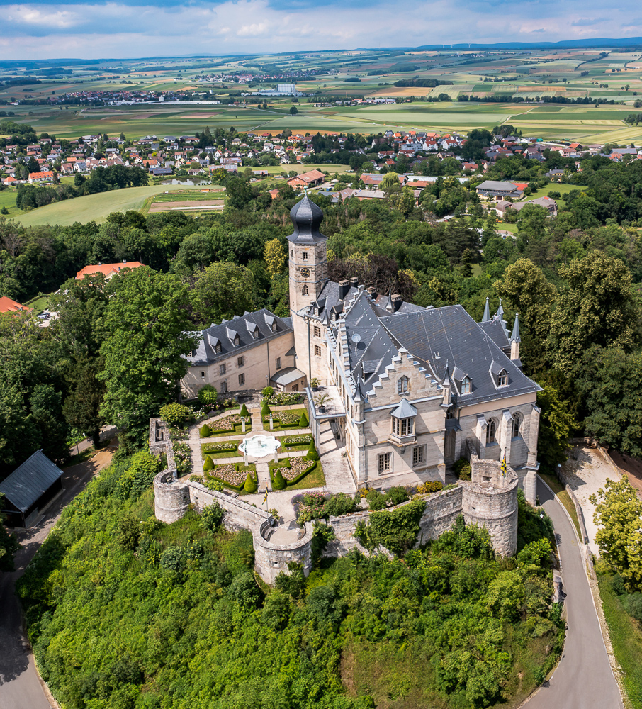Luftbildaufnahme Schloss Callenberg